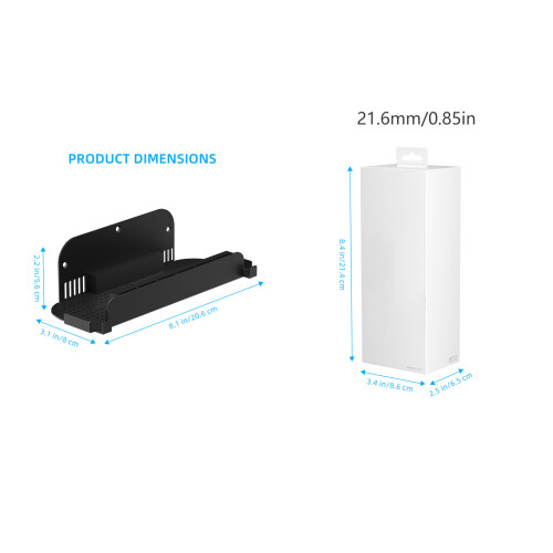 Game Console Wall Stand Universal For NS2 Multiple Models Space Optimized Black 2