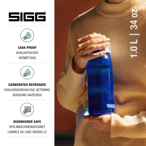 Sigg Sigg - Tritan Water Bottle - Total Color ONE Blue - Suitable For 1