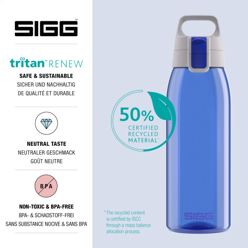 Sigg Sigg - Tritan Water Bottle - Total Color ONE Blue - Suitable For 2