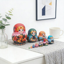 Matryoshka Russian Hand Painted Art Dolls 10 Layer Wooden Collectible
