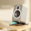 Speaker Stand with Sponge Vibration Dampener Minimizing Noise Secure Placement Black 11