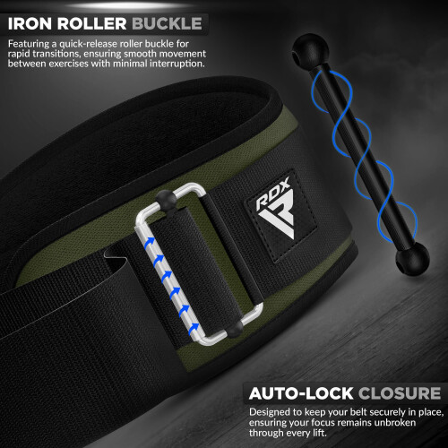 RDX Weight Lifting Belt AUTO LOCK, 6.5” Padded Back Support, Men 1