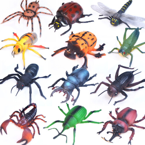 4PCS Simulation Insect Figures PVC Model Figurine for Kids Science Education B 2