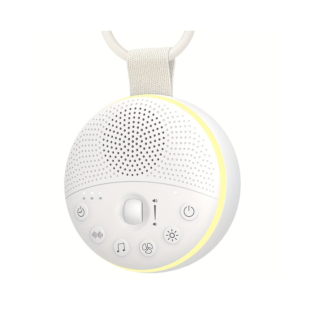 (White) Portable Noise Machine With 21 Natural Soothing Sounds, Sleep Sound Machine, With Timer, Memory Function, White 5062264050363
