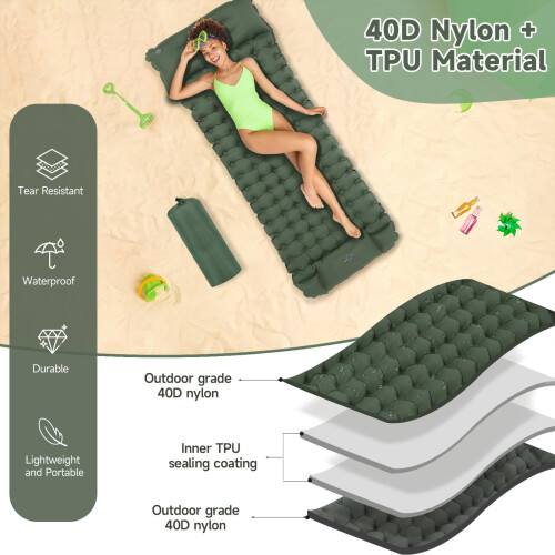 Aptliton Inflating Sleeping Pad for Camping, 10cm Thickness Camping 1