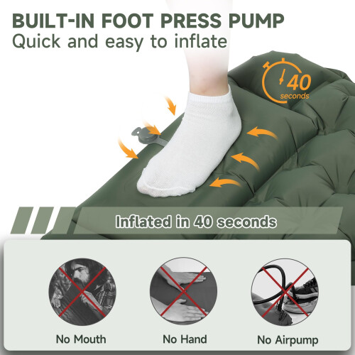 Aptliton Inflating Sleeping Pad for Camping, 10cm Thickness Camping 2