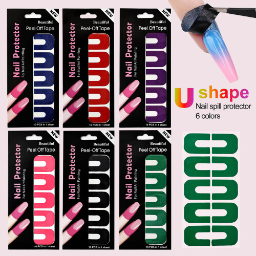 Disposable U Design Finger Guides Create Perfect Designs Without Errors Green 2