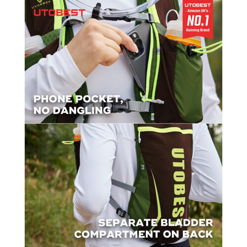 UTOBEST Running Hydration Pack Lightweight Racing Backpack 5.5 Litre 1