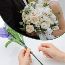 Filo di Ferro Sottile da 0,35 mm X 300 M, 6 Rotoli di Filo per Fiori, Filo Sottile Oro Verde Argento, Filo per Lavori Artigianali, Filo per Gioielli,