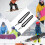 2Pcs Ski Binding Strap Adjustable Length Snowboard Leash with Buckle Enduring 8