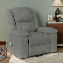 Fauteuils Electrique, 160 avec 8 moteurs silencieux, Fauteuil Massant Chauffant, avec Poche latérale de Rangement, Gris