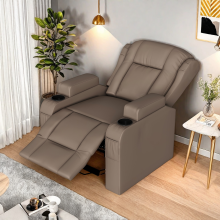 Fauteuil inclinable, Fauteuils Massant Chauffant, Fauteuil Electrique avec fonction massage, Poches latérales, Port USB, Marron