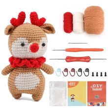 Ensemble au crochet Sika Deer, Kit Crochet Complet pour Débutants, Kit Crochet pour Enfants Adultes Set Tricot Matériel de Crochet