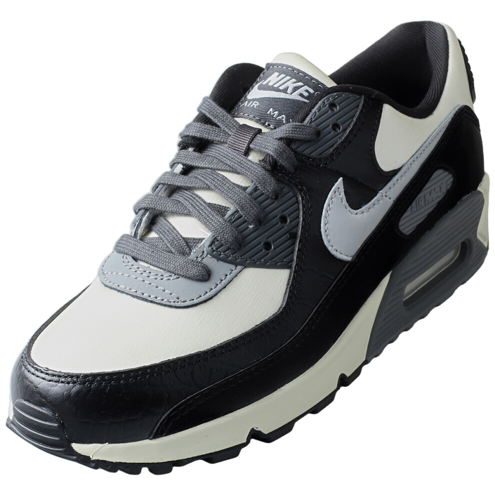 Nike (10.5) Air Max 90 Qs Mens Fashion Trainers In Smoke Grey Black