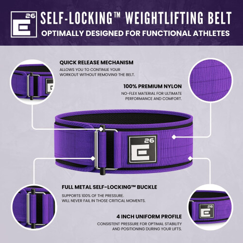 Self-Locking Weight Lifting Belt | Premium Weightlifting Belt for 2