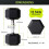 PhysKcal Hex Dumbbells 12.5kg Single, Odourless Poly Rubber Encased 4