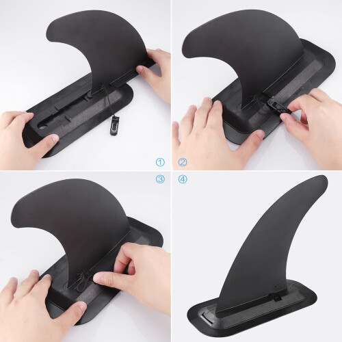 Zocipro 9 Inch Removable Universal Surfboard SUP Fin with Base, Detachable Cente 2