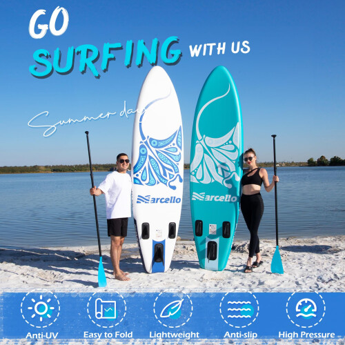 Inflatable Stand UP Paddle Board, 10'6 x 33" x 6" Paddle Board with 1