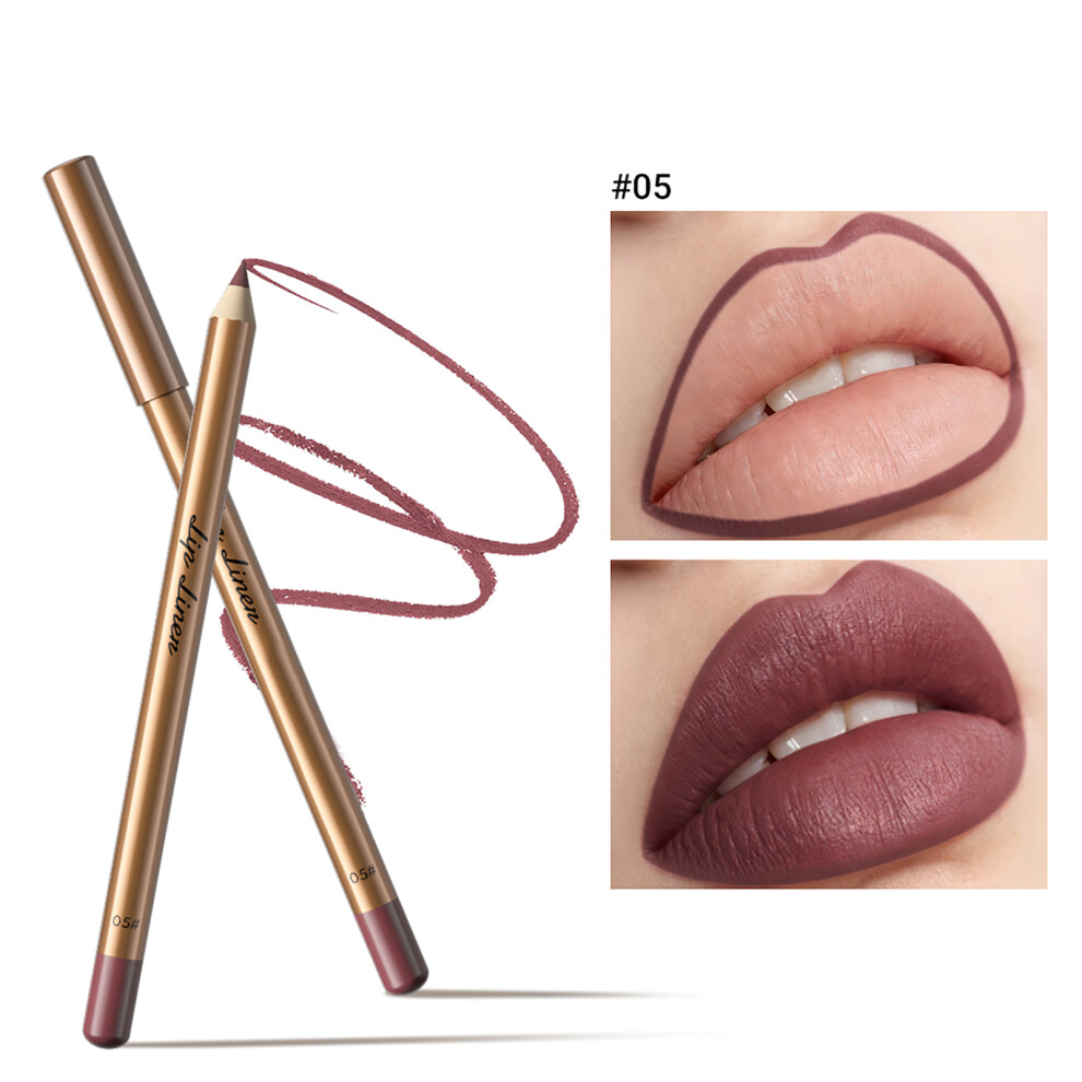 12Pcs Velvet Matte Lip Pencils In User Friendly Wooden Body Matte Lip Liners