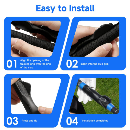 Golf Grip Training Aid, Golf Grip Trainer Rubber for Correct Hand 2
