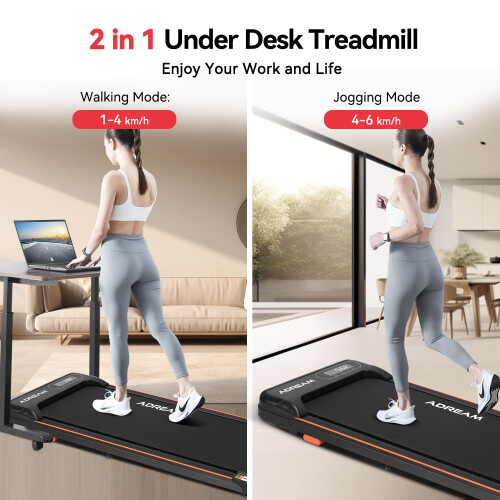 Walking Pad Treadmill with Incline, ADREAM Foldable Under Desk 1