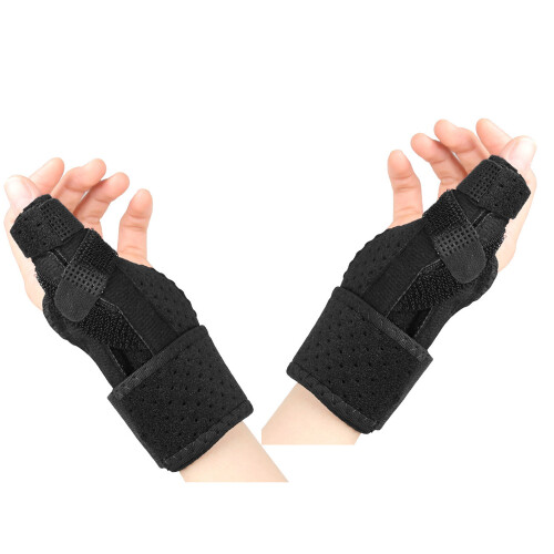 Quick Release Ergonomic Wrist Thumb Guard For Athletic And Work Environments Black Left 1