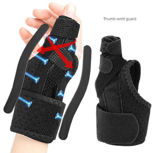 Quick Release Ergonomic Wrist Thumb Guard For Athletic And Work Environments Black Left 2