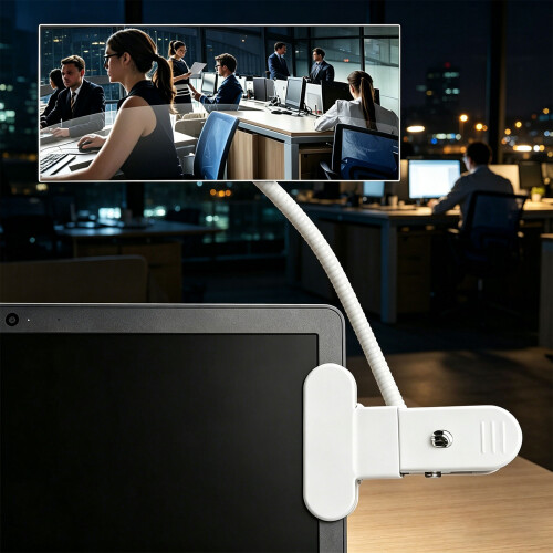 Adjustable Clamp On Office Mirror For Multi Angles Viewing On Desks Or Door square 2