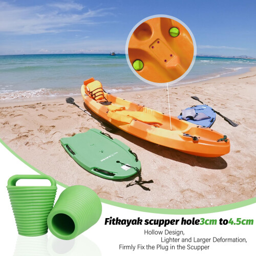 XARILK 8 Packs TPE Kayak Scupper Plug Kit – Universal Waterproof 2