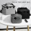 Multi Functional Projector Case Protective Interior with Remote Cable Pockets Grey 11