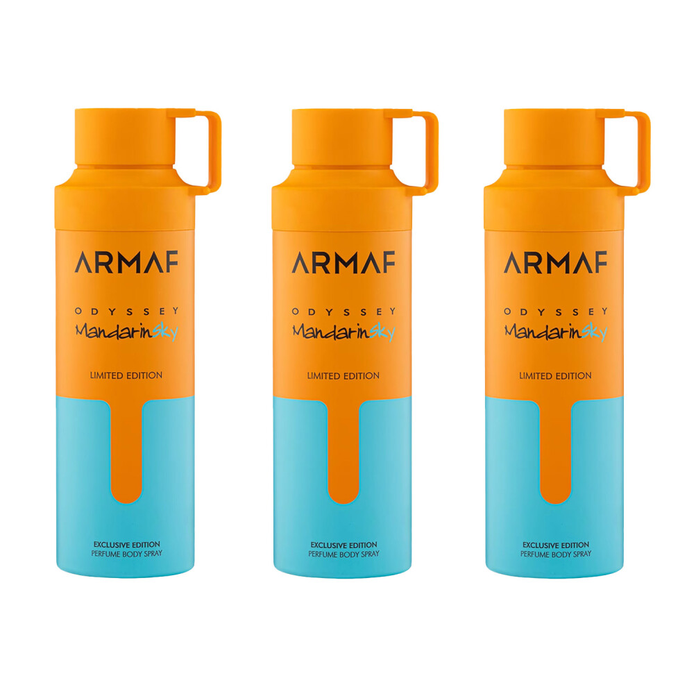 Armaf Odyssey Mandarin Sky Perfumed Deodorant Spray 200Ml (Pack Of 3)