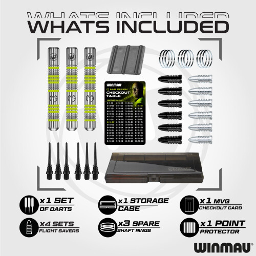 winmau WINMAU - Professional Player - Michael Van Gerwen MvG Gift Set - 18g 1