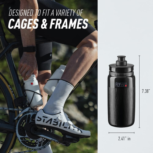 ELITE Fly Tex Water Bottle Black 550ml 2