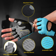 flintronic Gym Gloves, Breathable Training Gloves with Microfiber