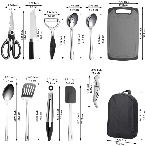 Camping Accessories, Evanda Camping Cooking Utensils, Travel 1