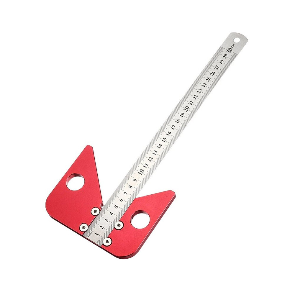 300Mm Aluminum Alloy Carpentry Center Ruler Center Finder With Square And Gauge For Measuring 6033045728930
