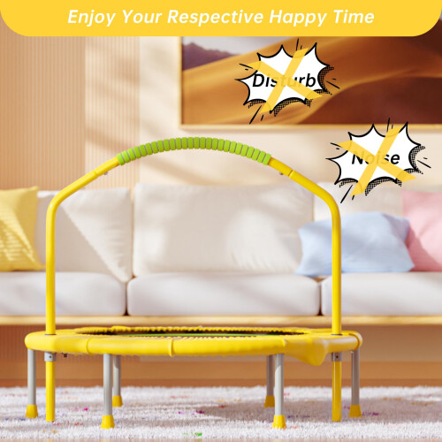 CLORIS 38'' Foldable Fitness Trampoline - Max Load 220lb, Rebounder 2