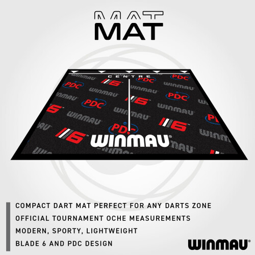 winmau WINMAU Darts Mat – Protective and Precision Mat for Dartboard 1