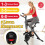 EVOLAND 265LBS Exercise Bike, Foldable Exercise Bike with LCD Display 4