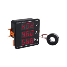 AC Current Voltage Frequency Digital Display Meter Digital Voltmeter Ammeter AC50-500V AC0-120A 10-99.9Hz