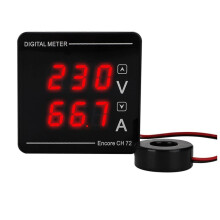Digital Display Meter AC Voltage Current Dual Display Meter AC50-500V 0-120A AC Digital Ammeter Voltmeter