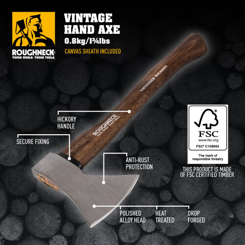 Roughneck Roughneck ROU65671 Traditional Hickory Handle Axe 800g 2
