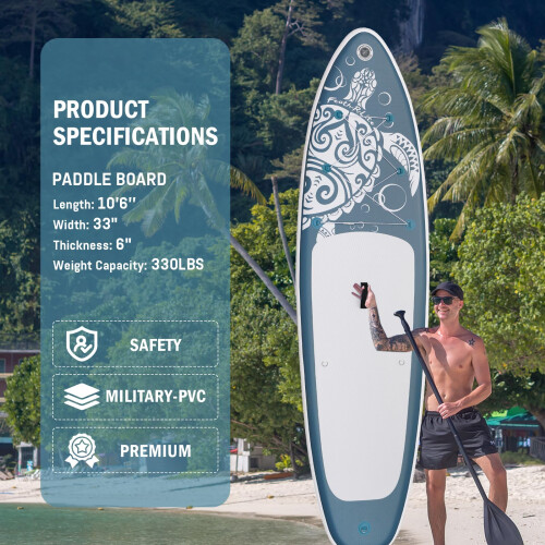 FEATH-R-LITE 10'6'' Inflatable Stand Up Paddle Board Ultra-Light 1