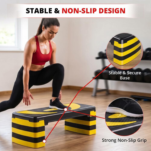 Max Strength Fitness Stepper for Exercise Workout 5 Height Level 1