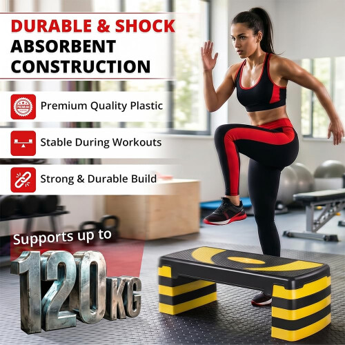 Max Strength Fitness Stepper for Exercise Workout 5 Height Level 2