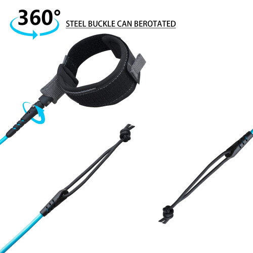 Surfboard Leash,Straight Rope Single Turn Surf Leash for 1