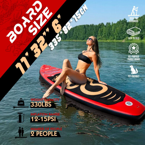 FEATH-R-LITE 11' Inflatable Ultra-Light Stand Up Paddle Board for All 1