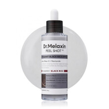 Dr.Melaxin Peel Shot Glow Black Rice Peeling Ampoule, Soft Exfoliating Face and Body Scrub Dead Skin Cells, Blackheads Remover for All Skin Types, 80m