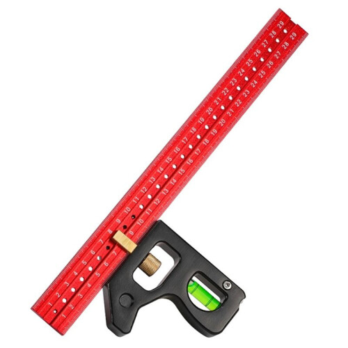 Square Right Angle Ruler Woodwork Protractor Engineers Carpenter Straightedge Multi Combination Measuring Tools 300mm
