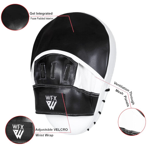 Boxing Pads Focus Mitts Leather Hook and Jab Punch Bag Target 1